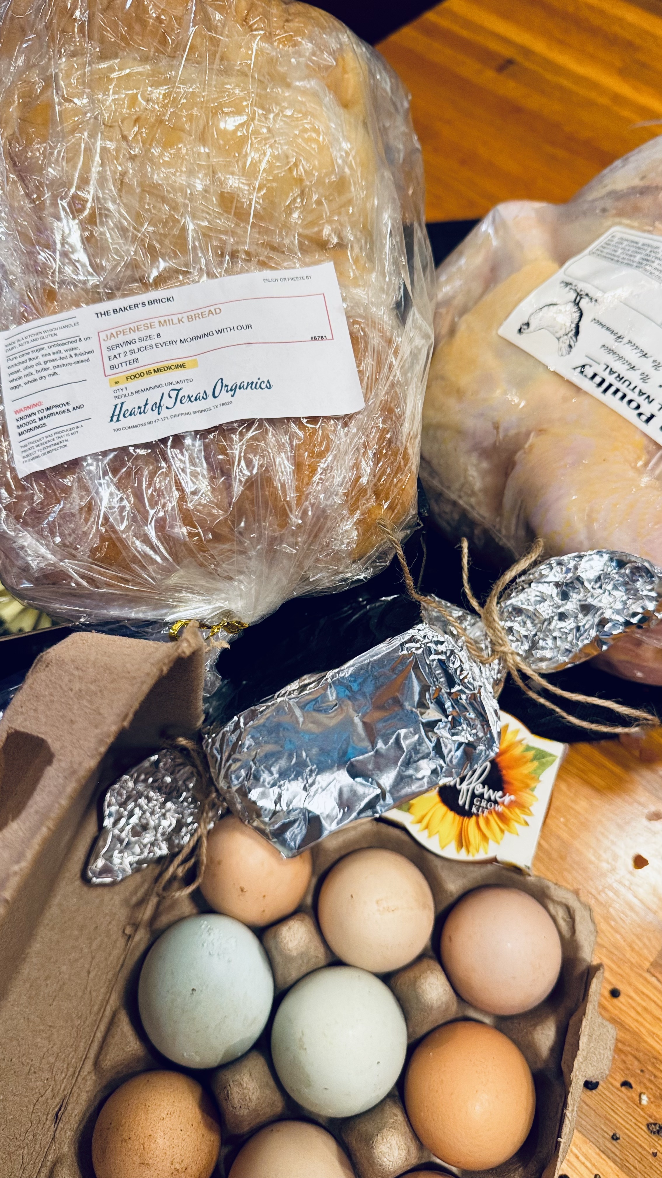 Japanese milk bread and farm box